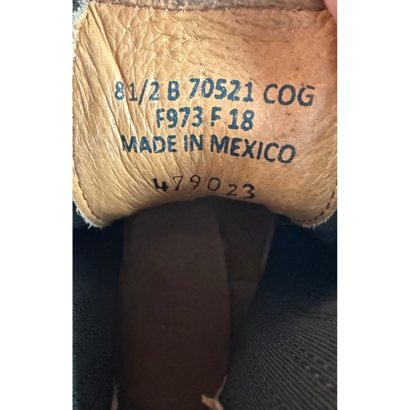 FRYE Women's 8.5 Cognac Leather Pointed Toe Western Ankle Boots Rodeo Cowgirl - Picture 5 of 13